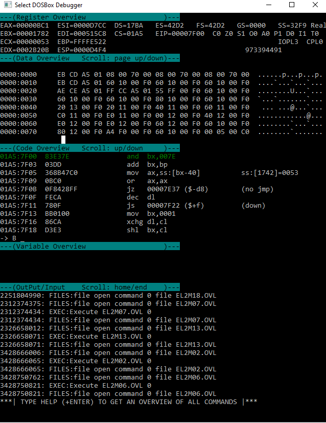 DOSBox Debugger